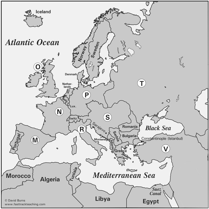 Review map - WWI - Who's Who