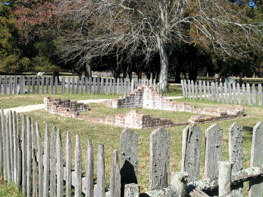 Jamestown foundation and fence