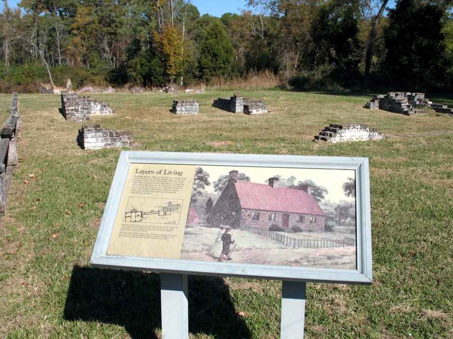 Jamestown old house marker