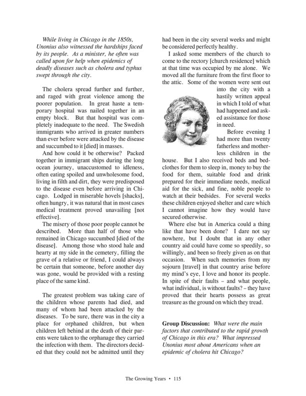 Fasttrack to America's Past - Section 4 The Growing Years 1800 - 1860   A Growing City and its People  - Gustaf Unonius describes the growth of Chicago - continued